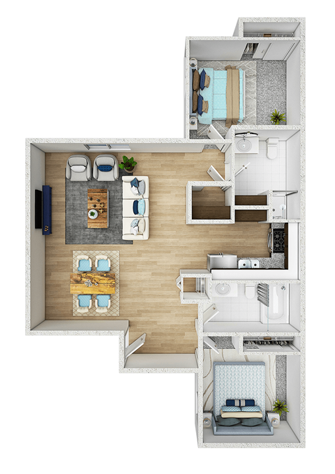 a floor plan of a house with a bedroom and a bathroom